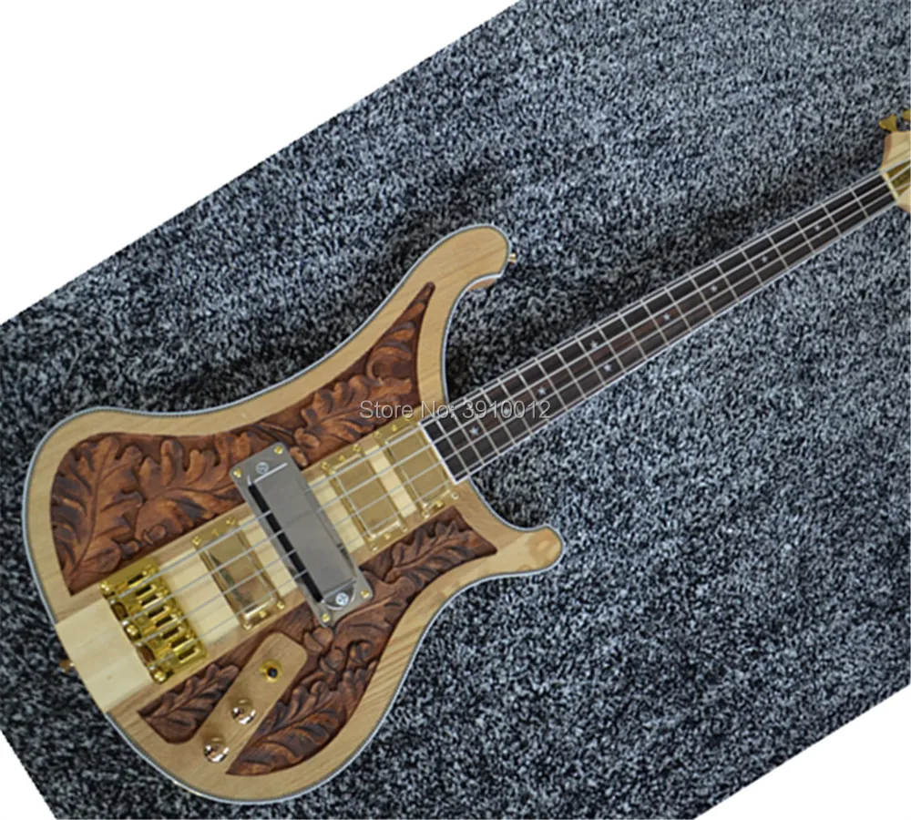 Custom Top quality Wood carving Ricken 4003 fireglo bass guitar 4 strings electric bass guitar Custom Top quality Wood carving Ricken 4003 fireglo bass guitar 4 strings electric bass guitar