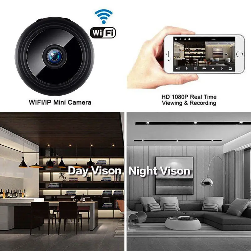 Беспроводная мини видеокамера A9 Full HD 1080P Wi Fi|Камеры видеонаблюдения| |
