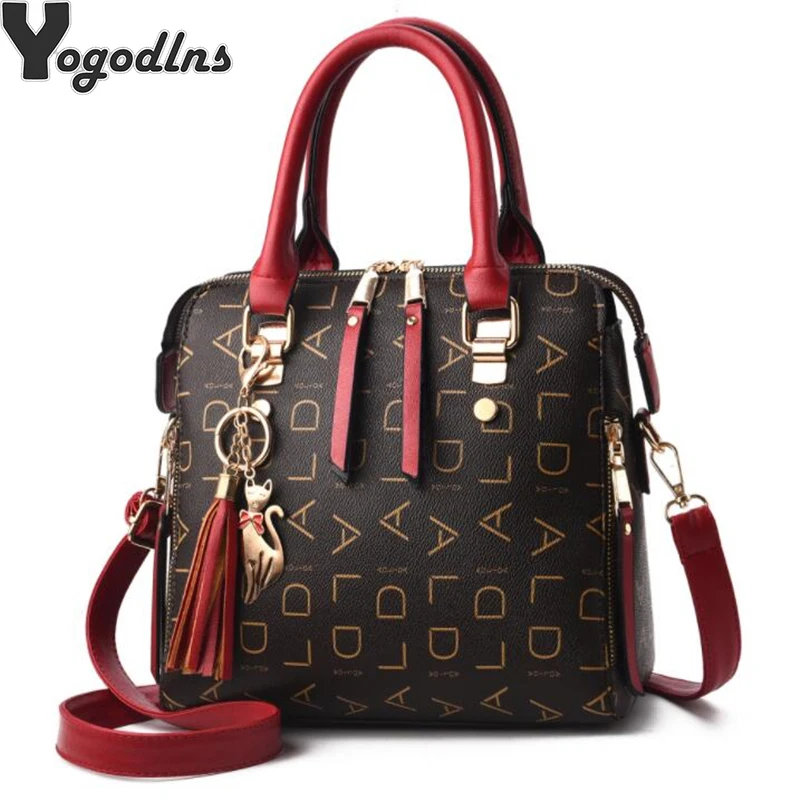 Preise 2019 neue Quaste Designer Mode Frauen PU Leder Tasche Große Kapazität Schulter Taschen Casual Tote Einfache Top griff Handtaschen