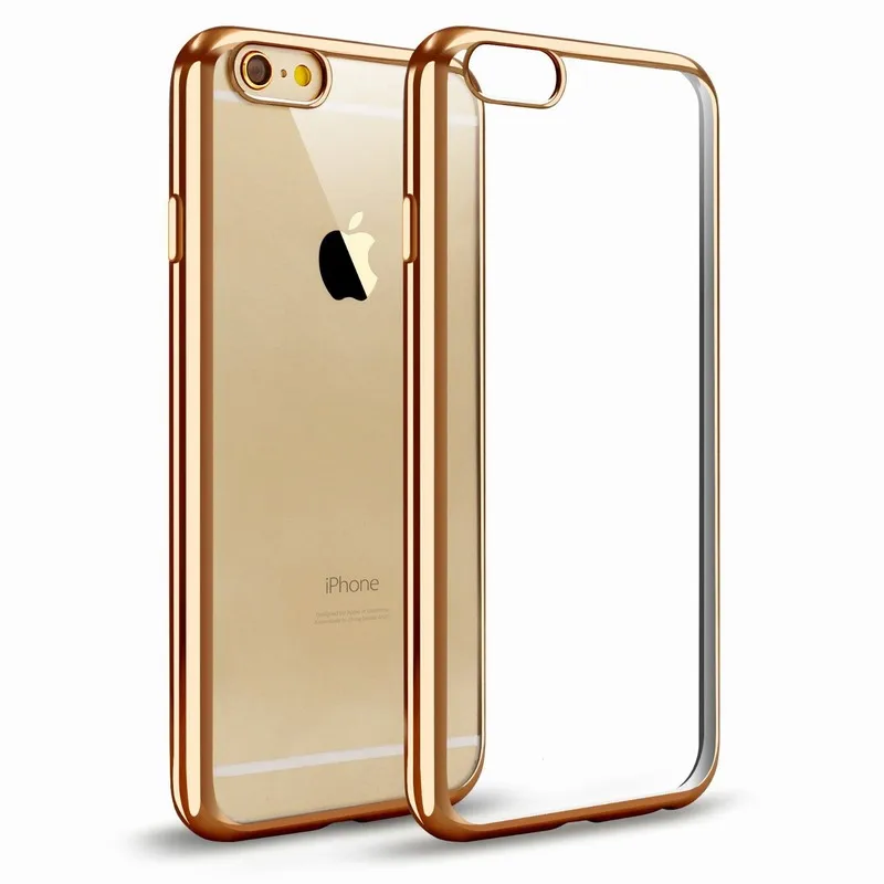 

Portefeuille For iPhone 6s Case 6 S 7 8 X SE Flexible Soft TPU Bumper Silicone Frame Crystal Back Cover Mobile Phone Accessories