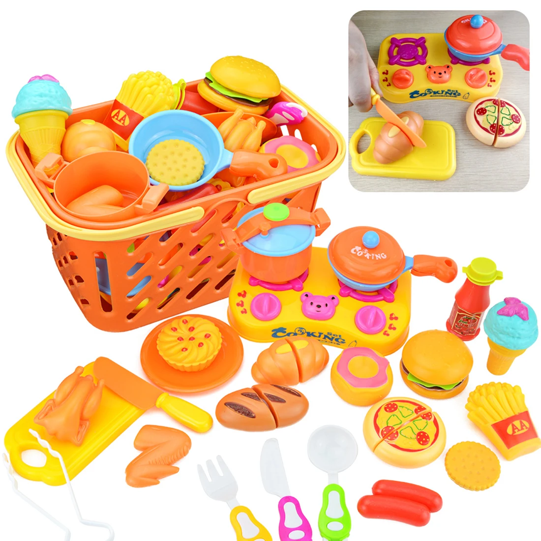 

Kitchen Pretend Play Cutting Early Development Education Toys for Children Baby
