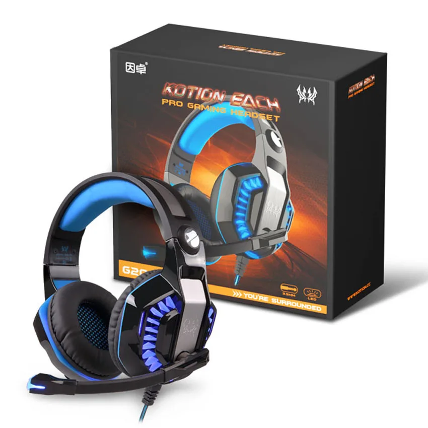 Игровые Накладные наушники KOTION EACH G2000 компьютерная гарнитура с микрофоном и