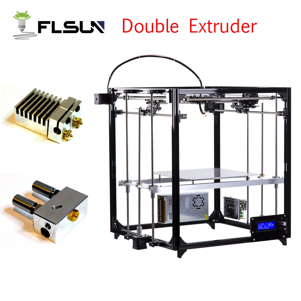 Flsun Cube 3D Printer Double Extruder Version Large Printing Size 260*