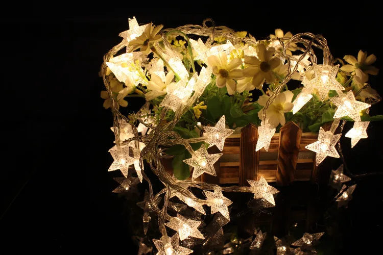 AC 220 V Романтическая звезда светодиодная гирлянда, освещение гирляндой рождественские Огни наружное свадебное оформление вечерние