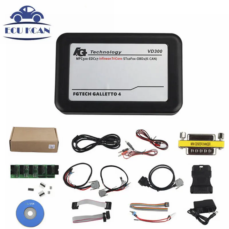 

New FGTECH V54 Fgtech Galletto 4 VD300 No limited FGTech Galletto VD300 BDM-Tricore-OBD Function FG Tech V54 ECU Programmer