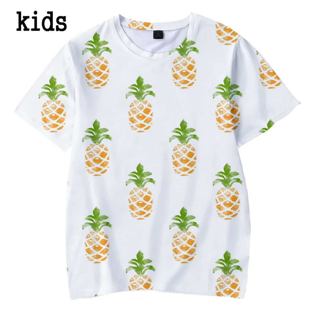 Летняя футболка для мальчиков с 3D принтом Flash Fruit TJ Kids детская одежда и девочек 4 5 6
