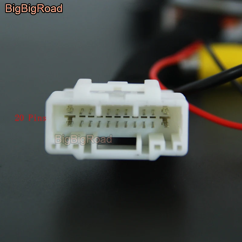 BigBigRoad камера заднего вида 20 контактов RCA разъем адаптера провода кабель для Mazda 3 Мазда 3 MB хэтчбек