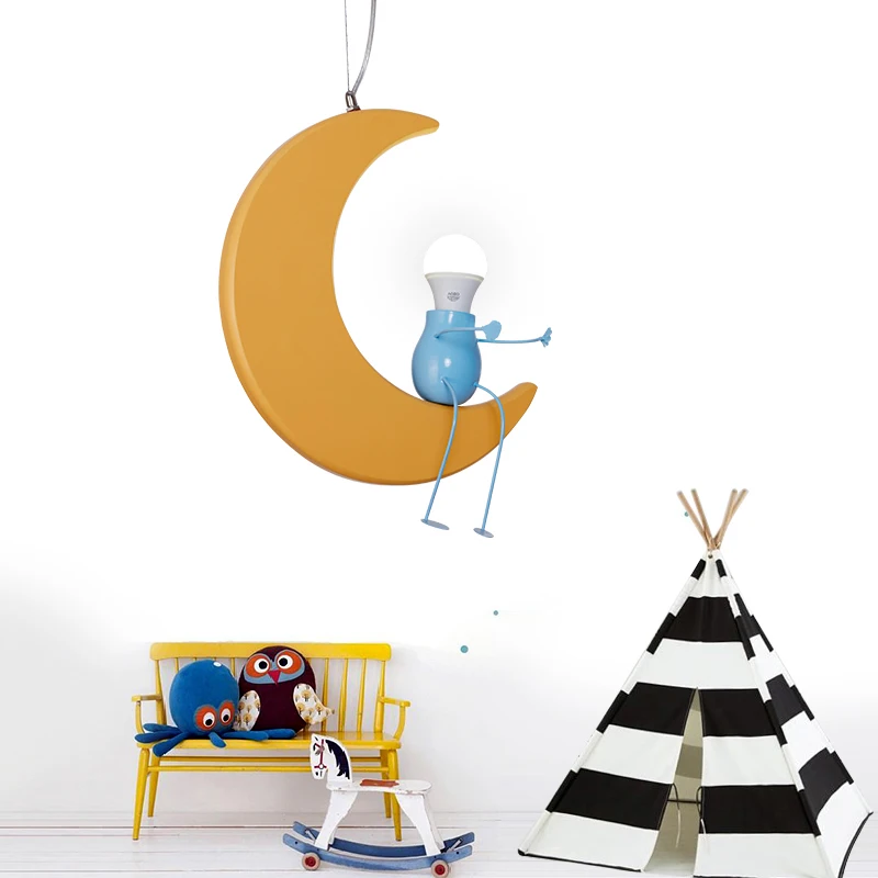 Cartoon children room Pendant lights bedroom lamp boy girl baby
