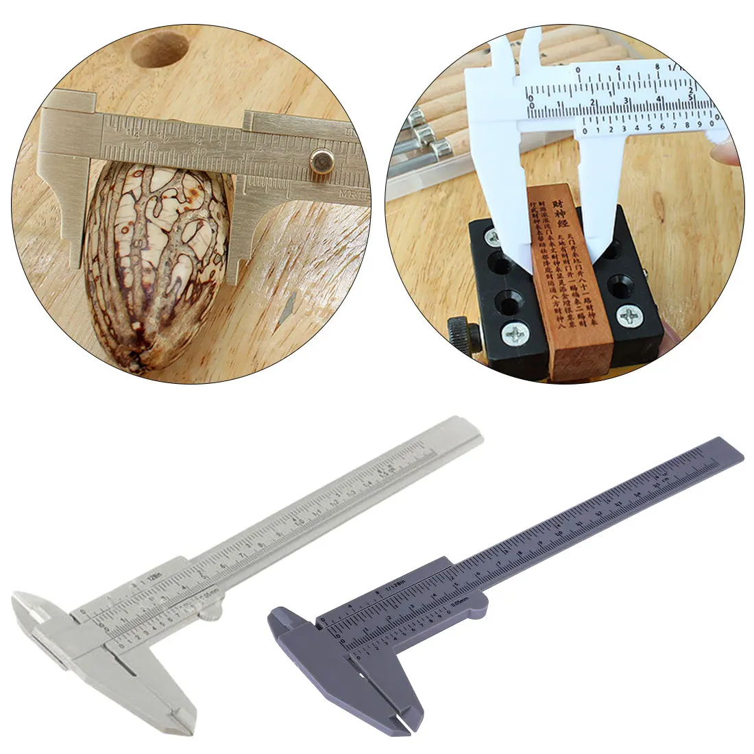 

Measure Tool 150mm/0.1mm Aperture Depth Diameter Working Plumbing Model DIY Tool Woodworking Metal Vernier Caliper