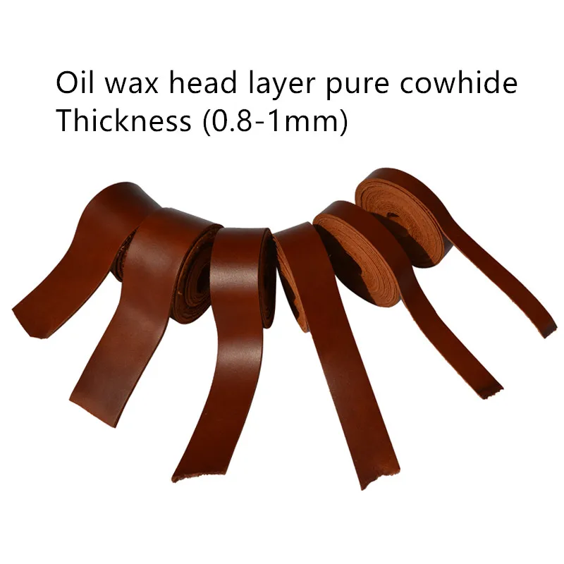 

Diy head layer pure leather rope 1 mm thick leather belt edging strips tied leather rope necklace rope pendant rope