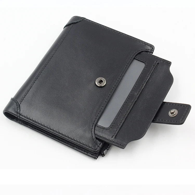 Tallow Genuine Leather Wallet Men Cowhide Skin Card Holder Small Hasp Wallets Coin Purse Zipper Pocket Overwatch Bolsa Feminina