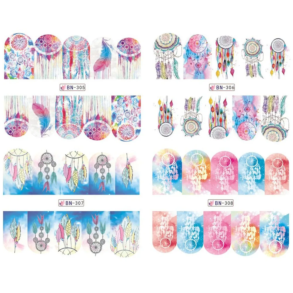 12pcs-New-Halloween-Night-Owl-Campanula-Pattern-Sticker-Water-Transfer-Nail-Art-Stickers-Decal-Slider-BN301 (2)