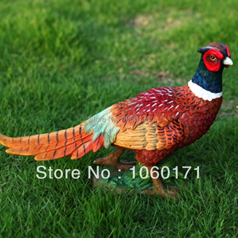 Garden decoration resin pheasant home ornaments artificial pheasant