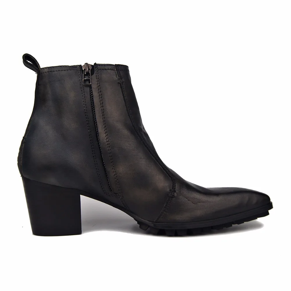 Mano Camisa clase T De Mujeres Para Amable Hom camiseta Black Oveja Tipo Hombres Hechos Ser Zapatos Genuino Cuero Marca Alto Botas Tacón Piel Mujer Bota Camiseta A Suave dfqwZaZ0x