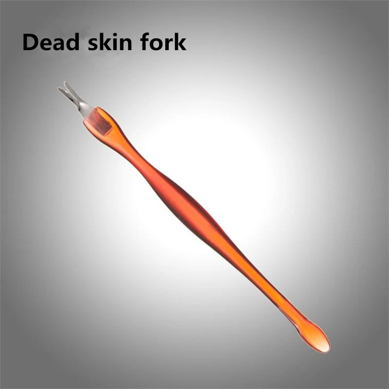 Nail Art Dead Skin Fork Trimmer Peeling Knife Cuticle Remover Salon