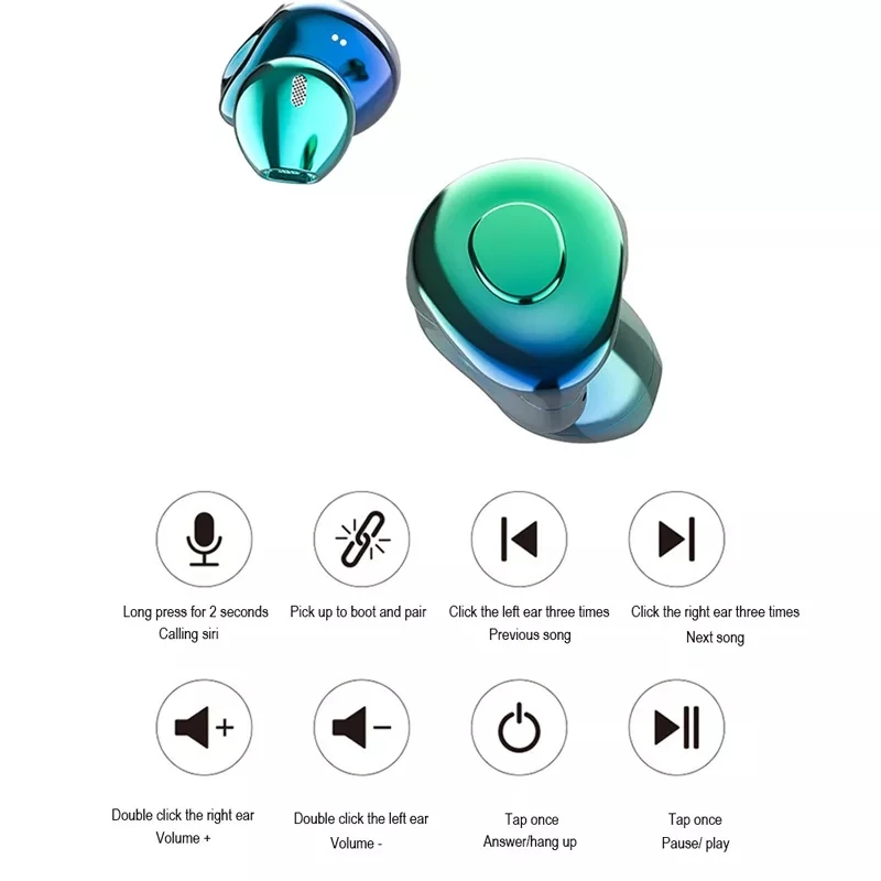 CALETOP TWS ACC Bluetooth 5,0 наушники беспроводные наушники 6D Музыка Звук истинные беспроводные наушники шумоподавление HD вызов