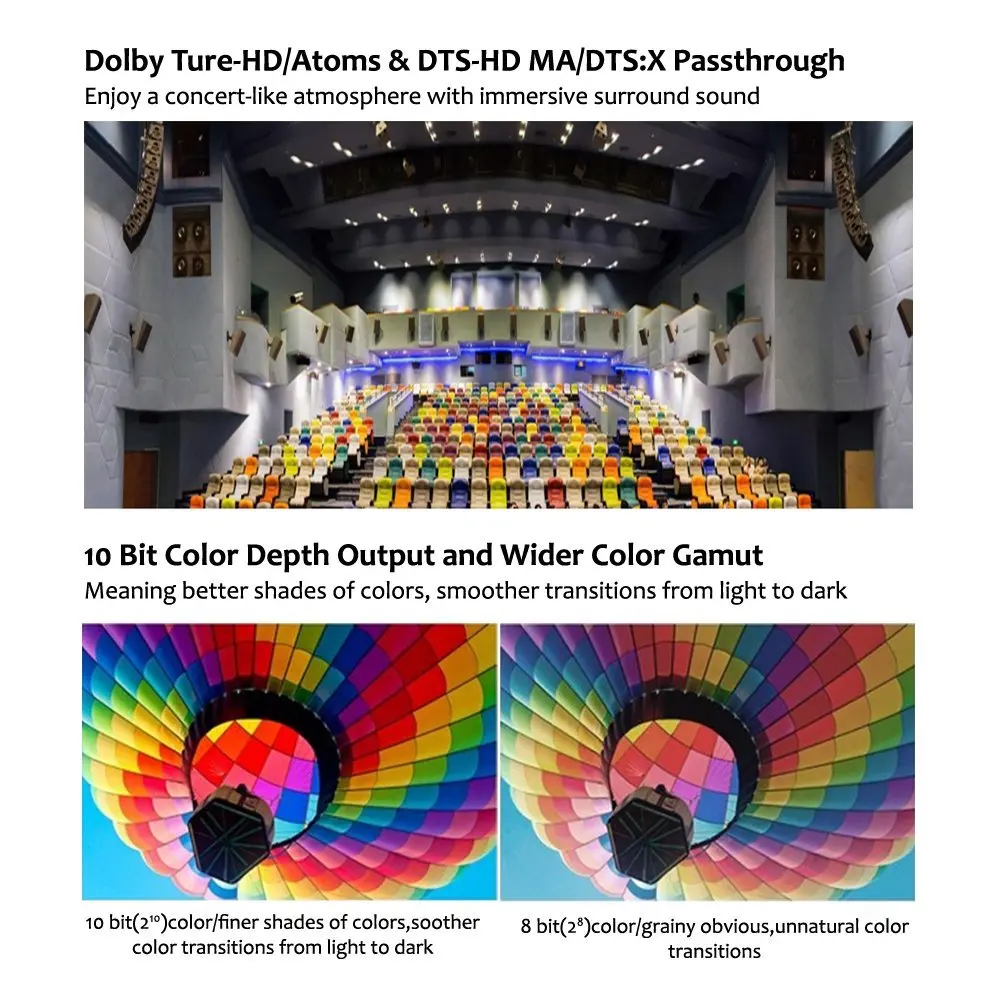 Reproductor multimedia Egreat A5 4K UHD con reproductor de disco duro HDR Blu-ray menú de navegación de reproducción ISO Android 5,1 TV caja de subcomité DOLBY BD-ISO - 5