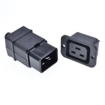 

IEC-C19 AC socket IEC-C20 power plug a pair of 16A plug socket connector power Paired insertion expansion plug
