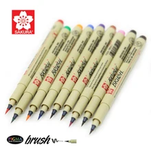 9 pcs/set Sakura Fine Line Pen Brush paintbrush Soft waterproof cartoons Pigma Micron Pen Art Markers