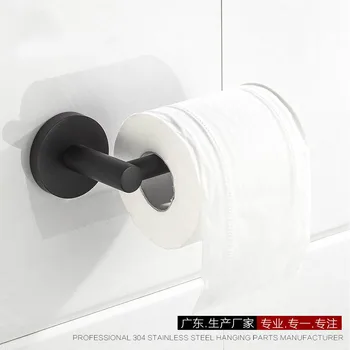 

Wall Mount Toilet Tissue Paper Holder 304 Stainless Steel Tissue Boxes Matte Black Roll Paper Holder Bathroom Towel Rack