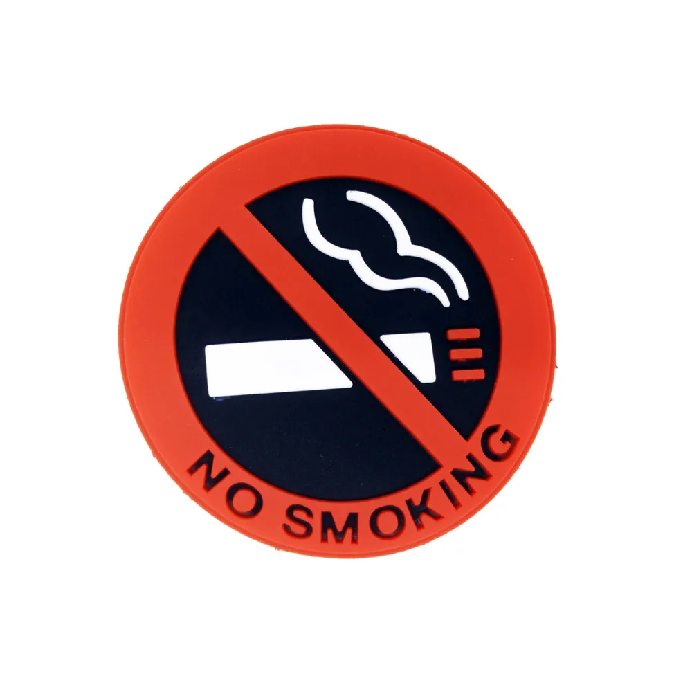 

5pcs Auto Hot Car Styling No Smoking Logo Warning Sign Stickers Rubber Latex 3D Stickers For Public Place Home Car decoration