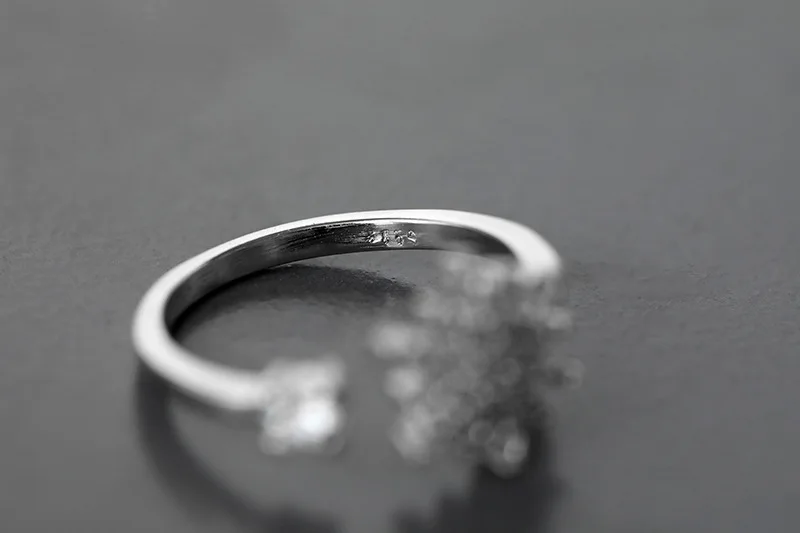 DIEERLAN богемные личности 925 стерлингового серебра снег палец кольца для женщин Винтаж Регулируемый античное кольцо Anillos
