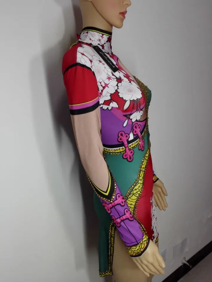 Платье гейши цвет сексуальный Чонсам Джаз DJ женские костюмы певица сценическое представление вечерние бар вокалист танцевальная команда