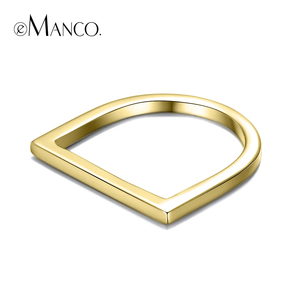 e-Manco 925 Sterling Silver Rings Silver Color Wedding Rings for Women Minimalist Jewelry Bague Femme Anillos Mujer