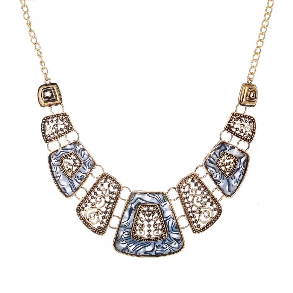 Fashion Retro Statement Necklaces & Pendants for Women Collier Femme