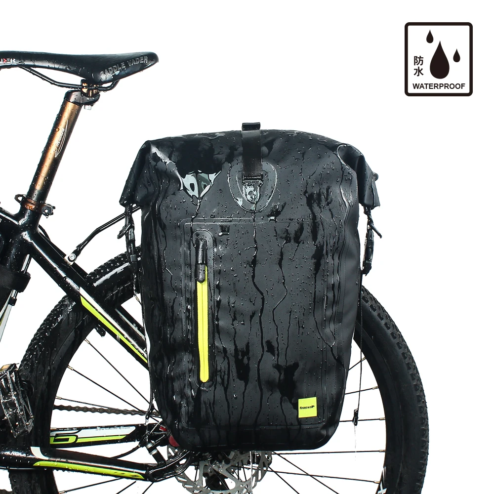 

RHINOWALK 2018 Bicycle Rear Rack Luggage Container 26L Full Waterproof Bike Long Distance Travel Luggage Container Bag Panniers