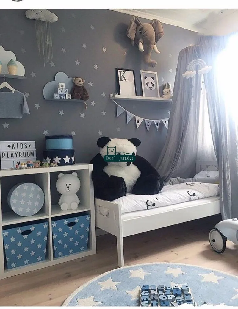 Dorimytrader Pop Anime Realistic Animals Heads Elephant Fox Panda Deer Rhinoceros Plush Toys Animal Wall Hanging Nice Home Decoration Doll DY61780(28)
