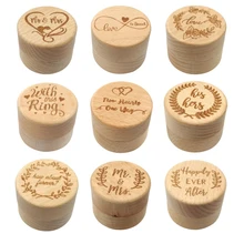 Традиции, коробка для колец именной, буква в деревенском стиле Свадебное предложение Обручение деревянная коробочка для колец Держатель для свадьбы, с галстуком-бабочкой, ювелирные изделия Коробки