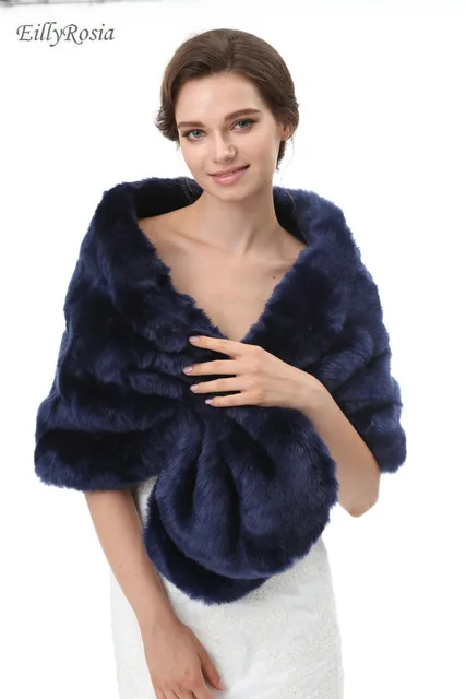 Disc Fashionable Gray Bridal Capes Faux Fur Wraps Bridal Bolero Women Short Winter Warm Fur Shawl Cloak In Stock Wedding Jacket Cape 