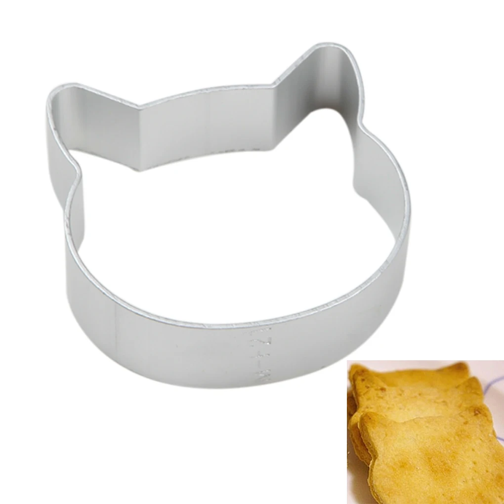 

Mini Aluminium Cake Biscuit Decorating Cat Shapes Biscuit Cookie Bread Cake Steel Cutter Baking Mold Diy Tool