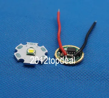 

10W Cree XM-L T6 Cool White LED Light + DC 3.7V 2.5A XML LED Dimmer Driver DIY