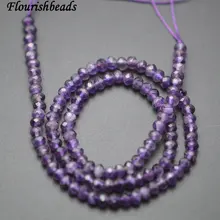 Граненый ромб резка натуральный аметист 3x4 мм бусинки из камня Рондель, черный кварц, яшма распорка свободные бусины высокого качества ювелирные изделия