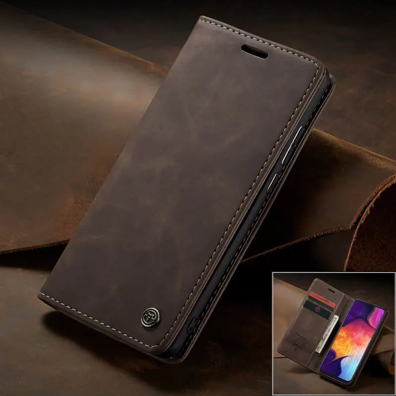 

Luxe Case For Samsung Galaxy A10 A30 Cover Case Samsung M20 M10 Matte Leather Magnetic Flip Shell For Samsung A20 A40 A50