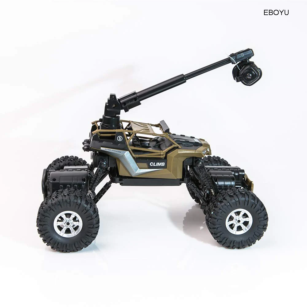 EBOYU CRAZON 1:16 RC Гусеничный с WiFi FPV 480P HD камера 2,4G 4CH 4WD двойной руль всплеск водонепроницаемый RC автомобиль RTR