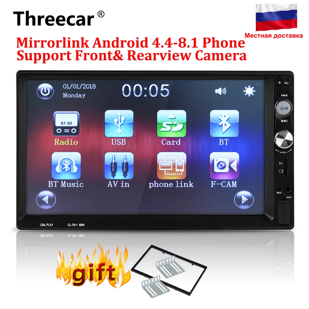 

2 din Car Radio Mirror Link Autoradio Multimedia Player 2DIN Touch Screen Auto audio Car Stereo MP5 Bluetooth USB TF FM Camera