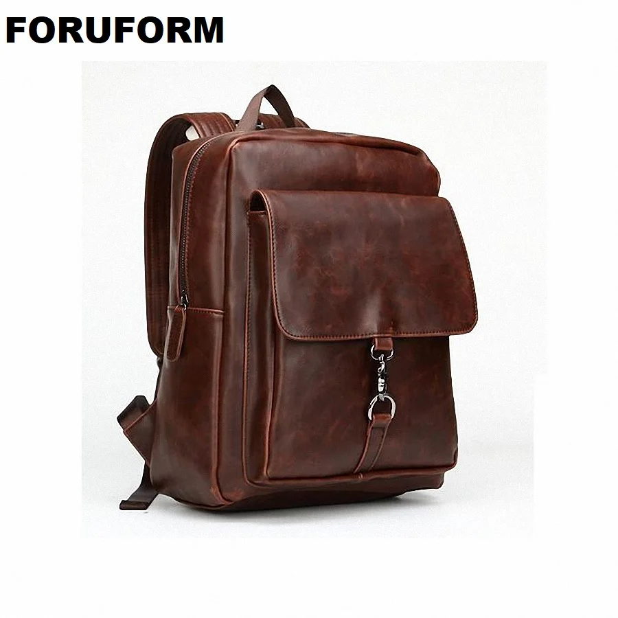 Школьные сумки хорошего качества Mochila из искусственной кожи, мужской рюкзак, мужские дорожные сумки, Большой Вместительный рюкзак Bolsa On sales-LI-455