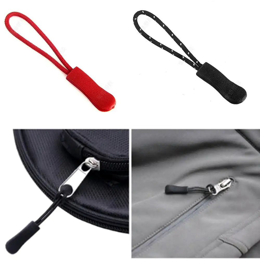 10pcs Zipper Pull Puller End Fit Rope Tag Fixer Zip Cord Tab