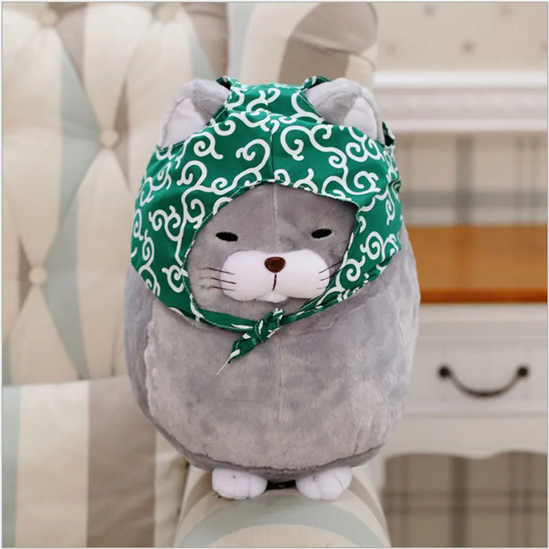 Плюшевая игрушка YunNasi 40 см с усами кошкой Фортуной для девочек кукла Lucky Cat Kawaii Neko