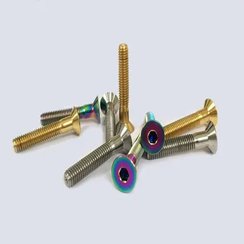 

2pcs Titanium alloy wrist group cover screws M6*25/30/35/40 bicycle countersunk head bolts bolts titanium screws