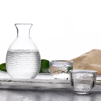 

5pcs Japanese Spirits Cups Sake Pot Set Creative Crystal Glass Wine Bottle Cups Set