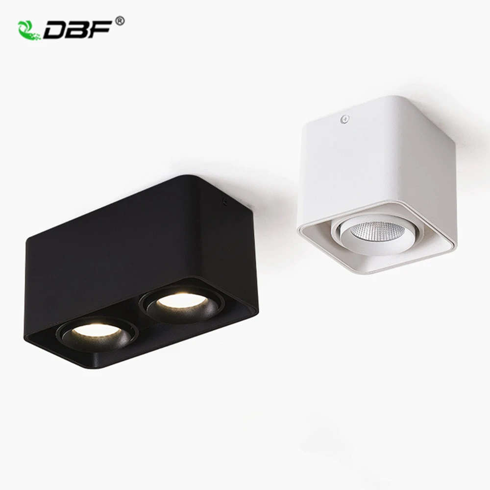  [DBF]Square COB LED Dimmable Downlights 10W 12W 20W 24W Surface Mounted LED Ceiling Lamps Spot Ligh - 33056427941