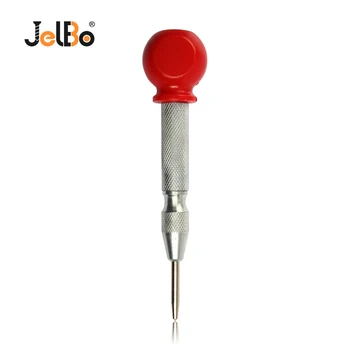 

JelBo High Speed Steel Automatic Center Punch Rubber Cover Spring Loaded Marking Hole for Impact Glass Wood Board Fixed Center