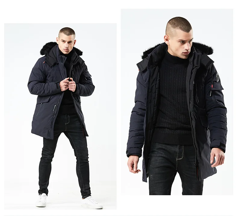 Mens winter jackets and coats new clothing high quality hooded thick windproof jacket fashion large size men winter coat ZZG138