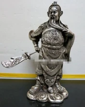 free shipping Chinese Ancient Hero Guan Gong Guan Yu bronze statue*dragon statue