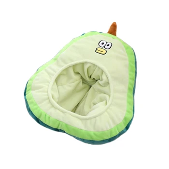 

Funny Headwear Cosplay Cartoon Head Mask Cute Avocado Plush Hat High Quality