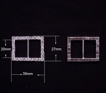 

(S0033)10pcs/lot, 20mm inner bar rhinestone ribbon slider ,great products,silver plating
